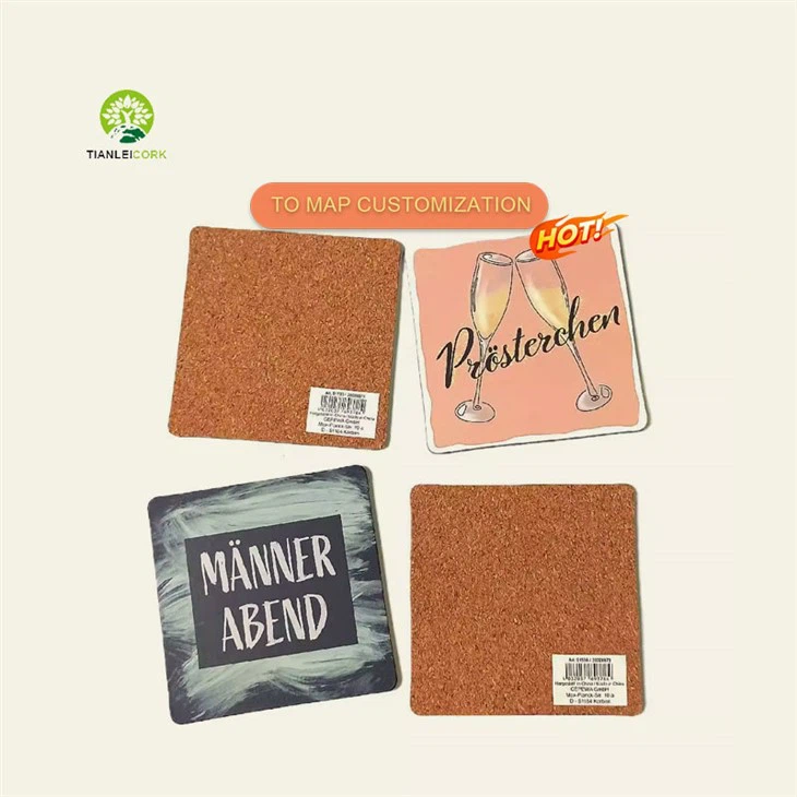 Подставки для сублимации с пробковой спинкой